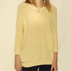 Aritzia Wilfred Merino Wool Balzac Sweater Long Line Crew Neck